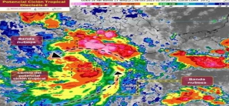 Michoacán, en alerta ante potencial ciclón tropical Dieciséis-E