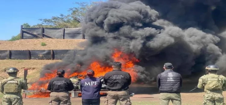 Incineran más de dos toneladas de cocaína en Michoacán