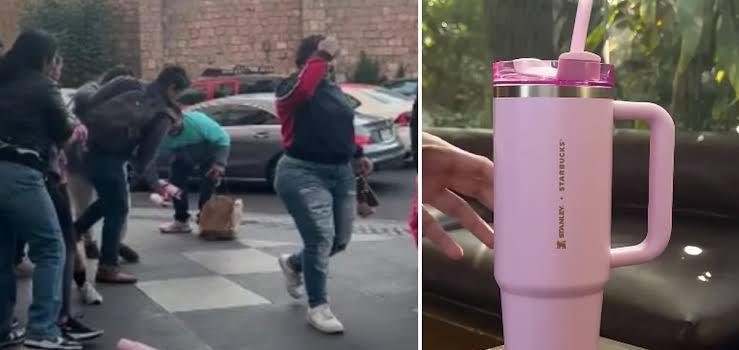 Mujeres se agarran a golpes por termo Stanley x Starbucks en Morelia