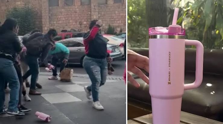 Mujeres se agarran a golpes por termo Stanley x Starbucks en Morelia