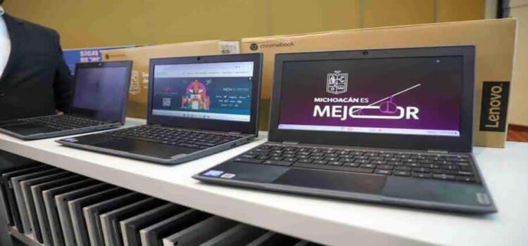 Llegará “Renovación tecnológica” a escuelas de Michoacán con laptops y alianza con Google