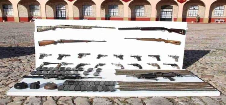 Destruye Sedena 274 armas decomisadas en Michoacán