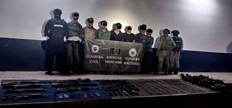 Detienen a 7 delincuentes en Apatzingán, Michoacán