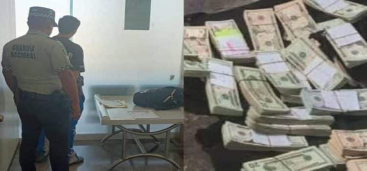 Detienen a sujeto en el Aeropuerto Internacional de Michoacán con más de un millón de pesos en una mochila Detienen a sujeto en el Aeropuerto Internacional de Michoacán con más de un millón de pesos en una mochila