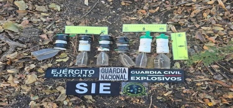 Fuerzas federales desactivan en Michoacán 17 explosivos caseros