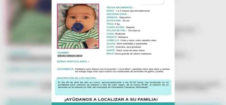 Abandonan a bebé recién nacido en Michoacán