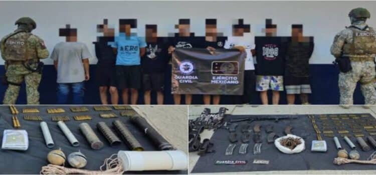 Capturan en Apatzingán, Michoacán a 9 presuntos miembros del ‘CJNG’