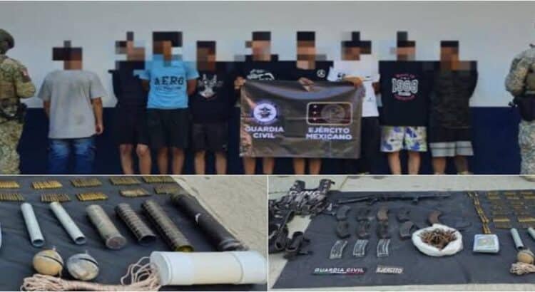 Capturan en Apatzingán, Michoacán a 9 presuntos miembros del ‘CJNG’
