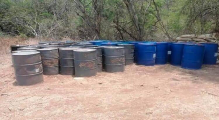 Aseguran área de concentración para la fabricación de drogas sintéticas en Michoacán