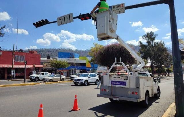 Han dejado lluvias 2 semáforos más sin funcionar en Morelia