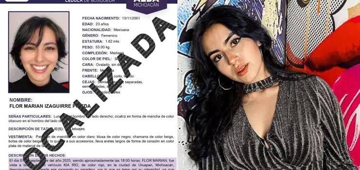 Localizan con vida a influencer Marian Izaguirre, fue reportada como desaparecida en Michoacán Localizan con vida a influencer Marian Izaguirre, fue reportada como desaparecida en Michoacán