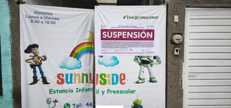 SSM suspende estancia infantil en Morelia por incumplir normas sanitarias
