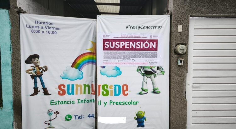 SSM suspende estancia infantil en Morelia por incumplir normas sanitarias