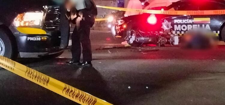 Muere motociclista tras ser impactado por camioneta en Madero Poniente, Morelia