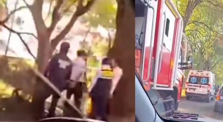 Mujer cae al río en Morelia y es rescatada