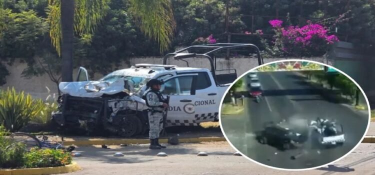 Patrulla de la Guardia Nacional provoca choque en Michoacán