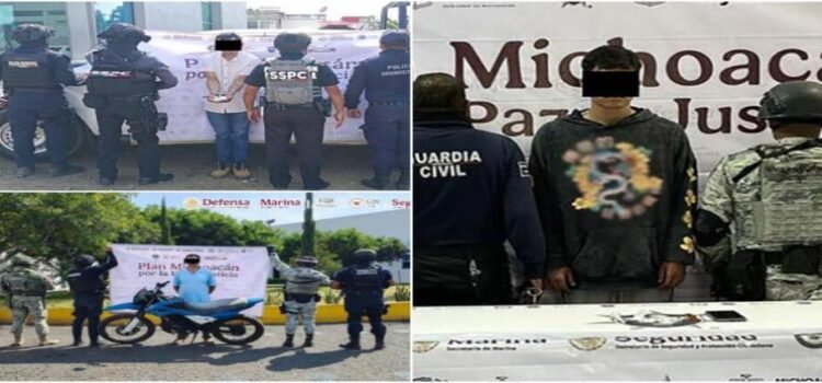Detienen a 8 personas y aseguran dos campamentos clandestinos en Michoacán